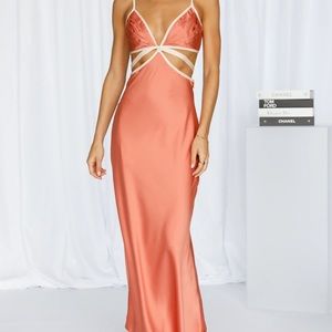 Hello Molly Coral Midi Dress